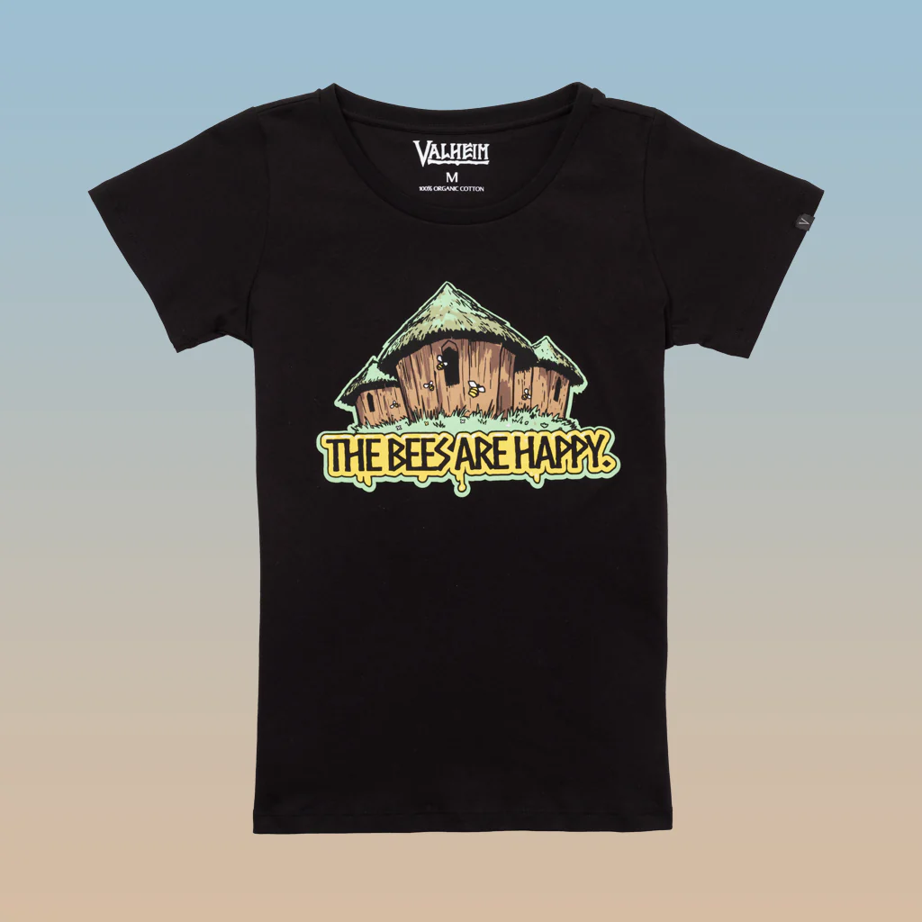 The Bees Are Happy, Women's Tee, Black