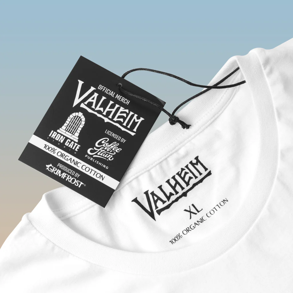 Valheim Emblem, Men’s Tee, White - Image 3